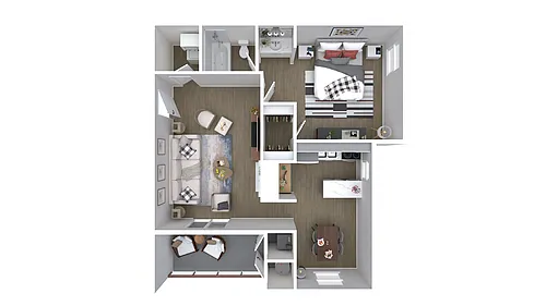 Floor plan 1x1-710-Updated Cherry