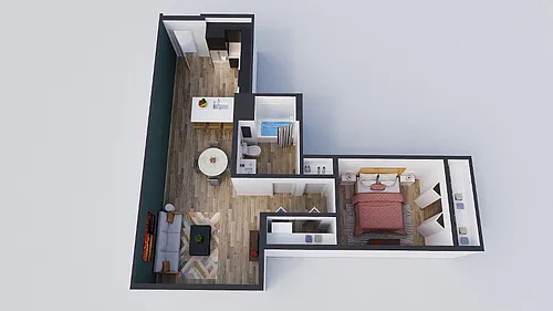 Floor plan 1 Bedroom A3