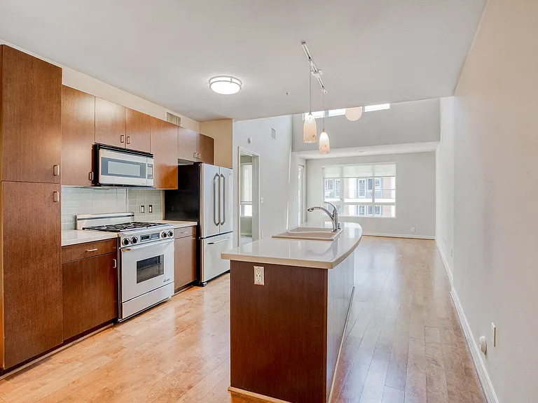 Kitchens include ample storage and cabinet space
