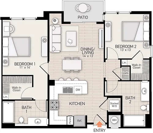 Floor plan River View VI - Plan E