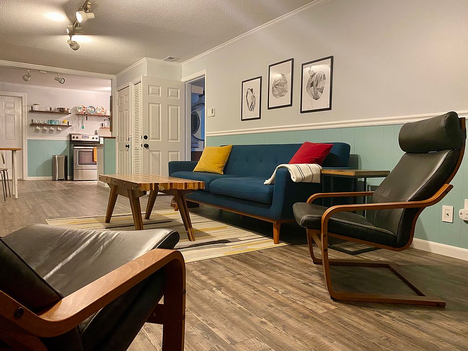 Full view of open concept living room