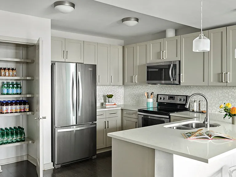 Convenient built-in pantry