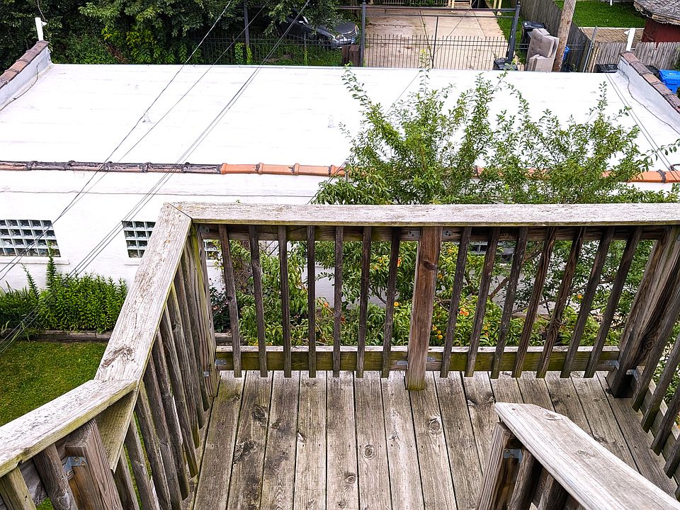 Outside your back door to the yard.