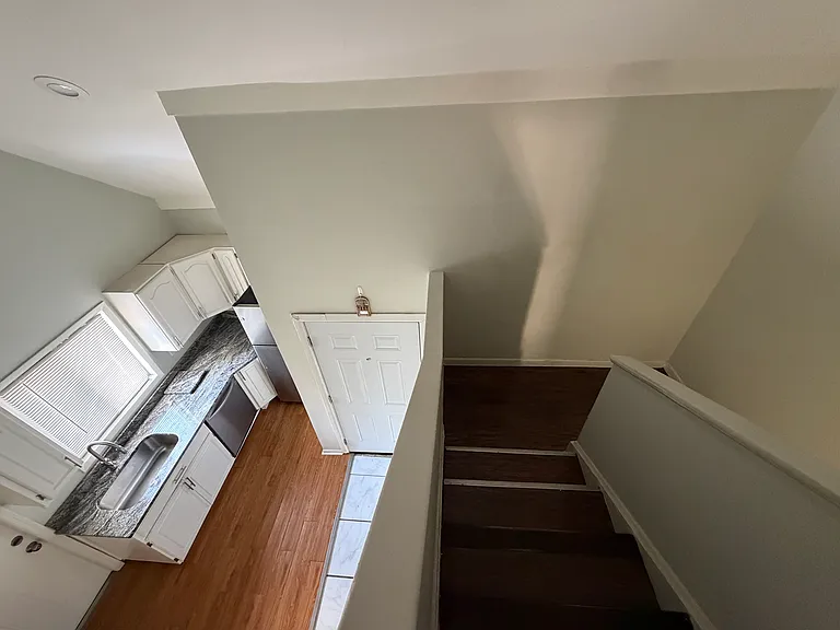 View to kitchen from staircase