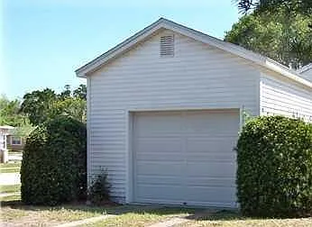 Garage with private driveway.