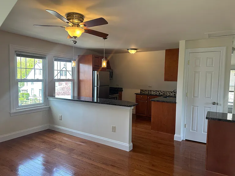 Living Area with view into kitchen