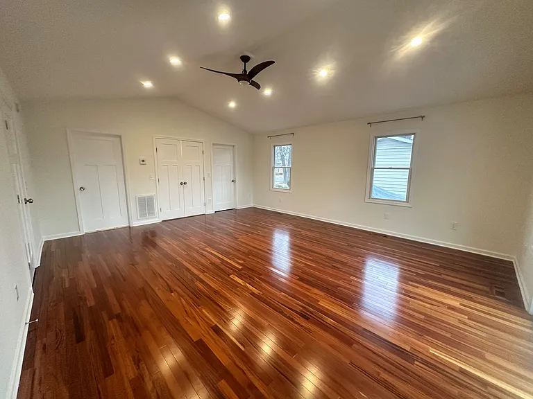 Additional primary suite view. The floors are Brazilian rosewood.