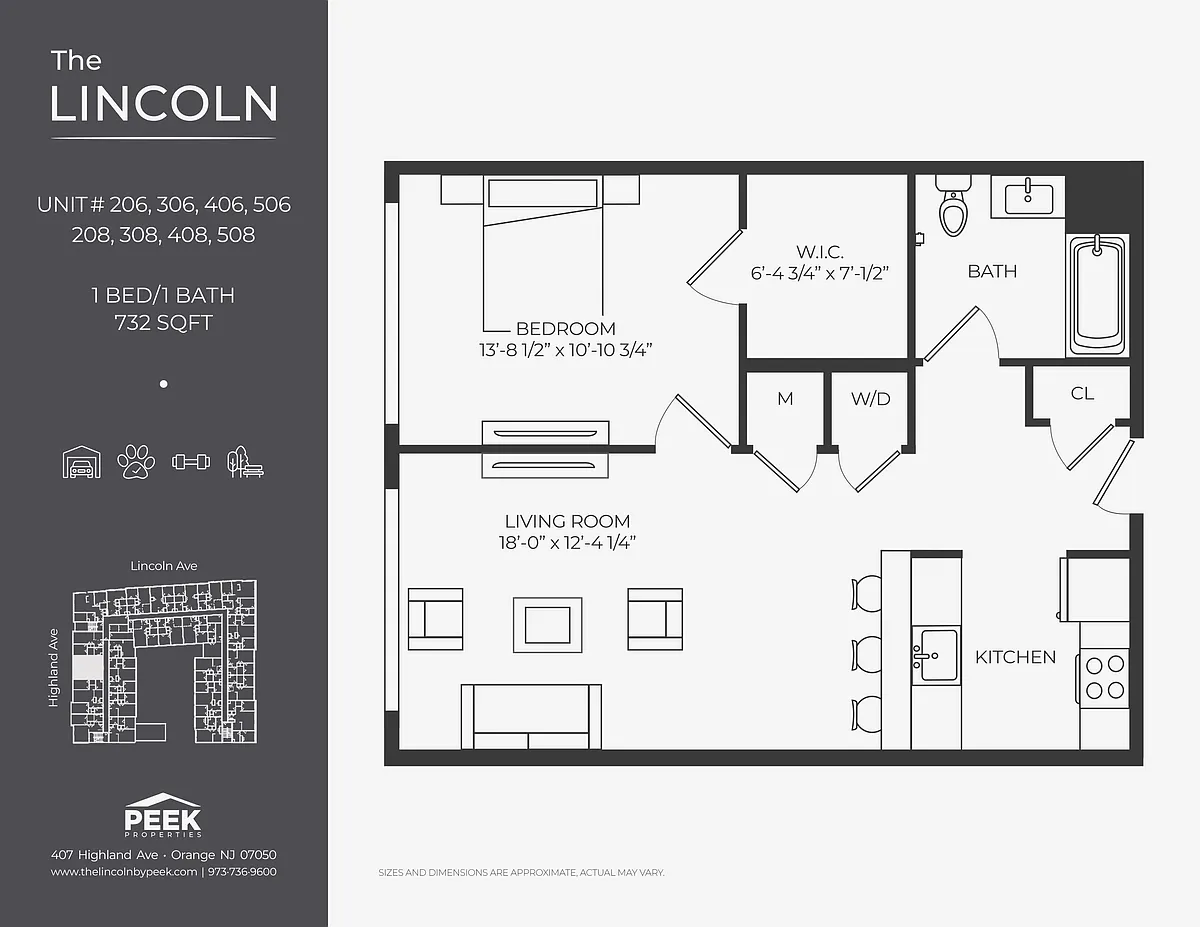 Floor plan One-Bedroom