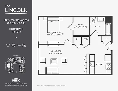 Floor plan One-Bedroom