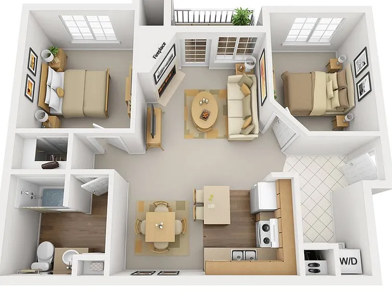 2 Bedroom | 1 Bath | 990 SF 2 Bedroom | 1 Bath | 990 SF