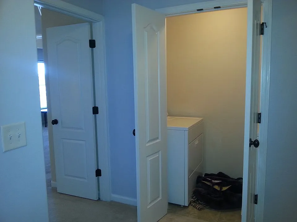 laundry room, washer and dryer located upstairs in hallway
