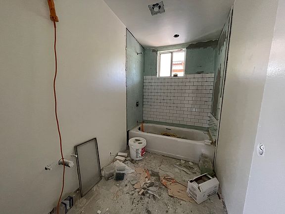 Bathroom - will have new tub with penny & subway tile. New vanity and toilet