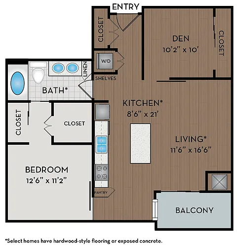 Floor plan A111 + Den
