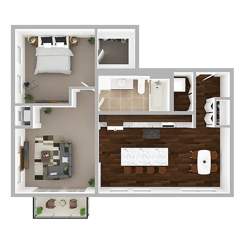Floor plan 1L-1 Bedroom