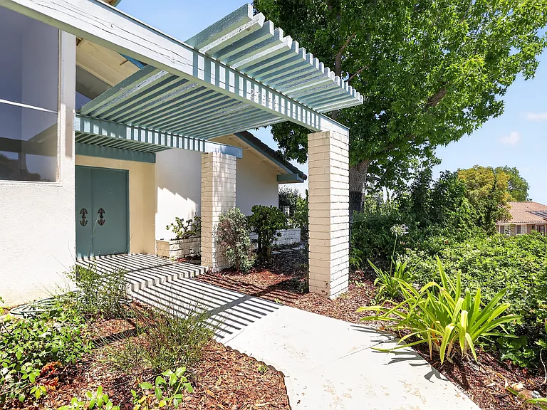 Thoughtfully landscaped entrance.