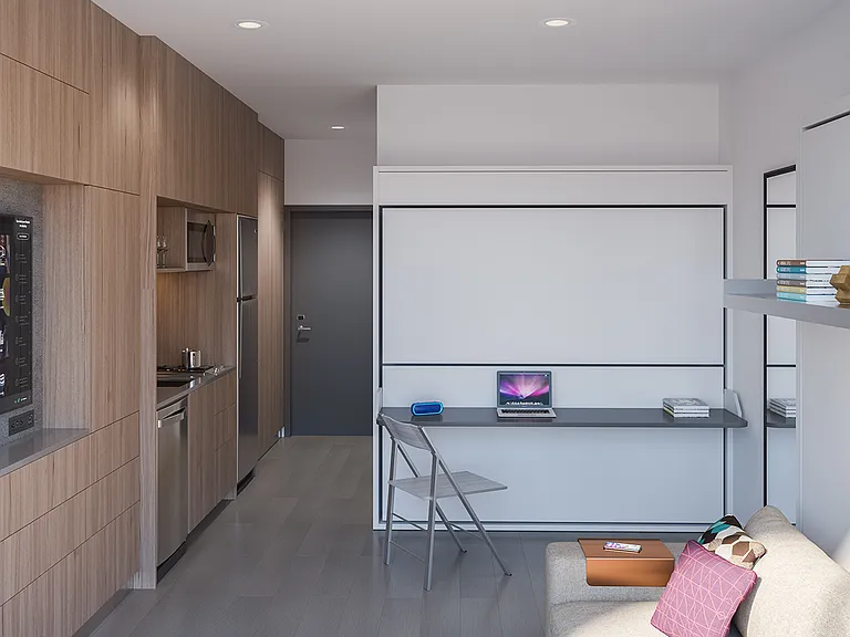 __ Bunk beds converted into a desk
__ The bunk beds easily convert into a functional desk space, offering a versatile area for work or study. Perfect for remote work or when you need a quiet spot to focus during your stay!