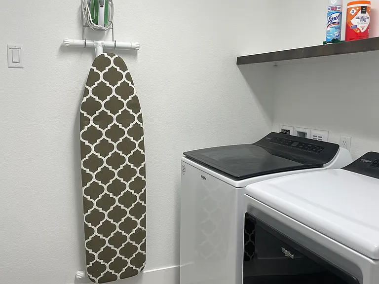 Laundry is shared with the upstairs unit but ALWAYS available and FREE!