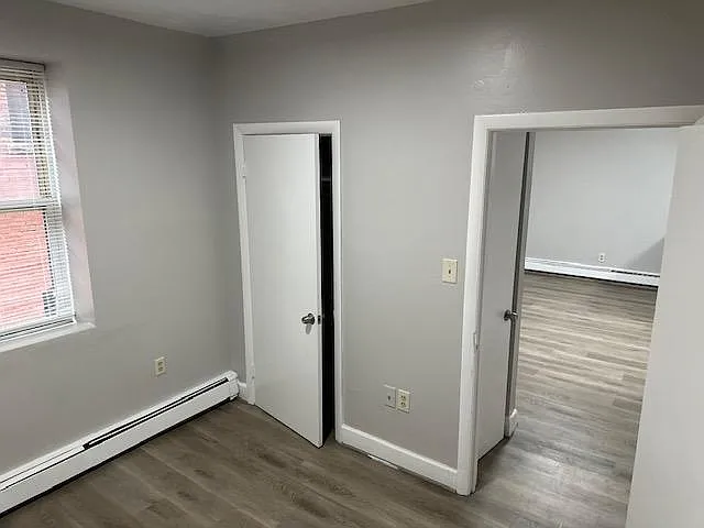 View from bedroom to living/dining area