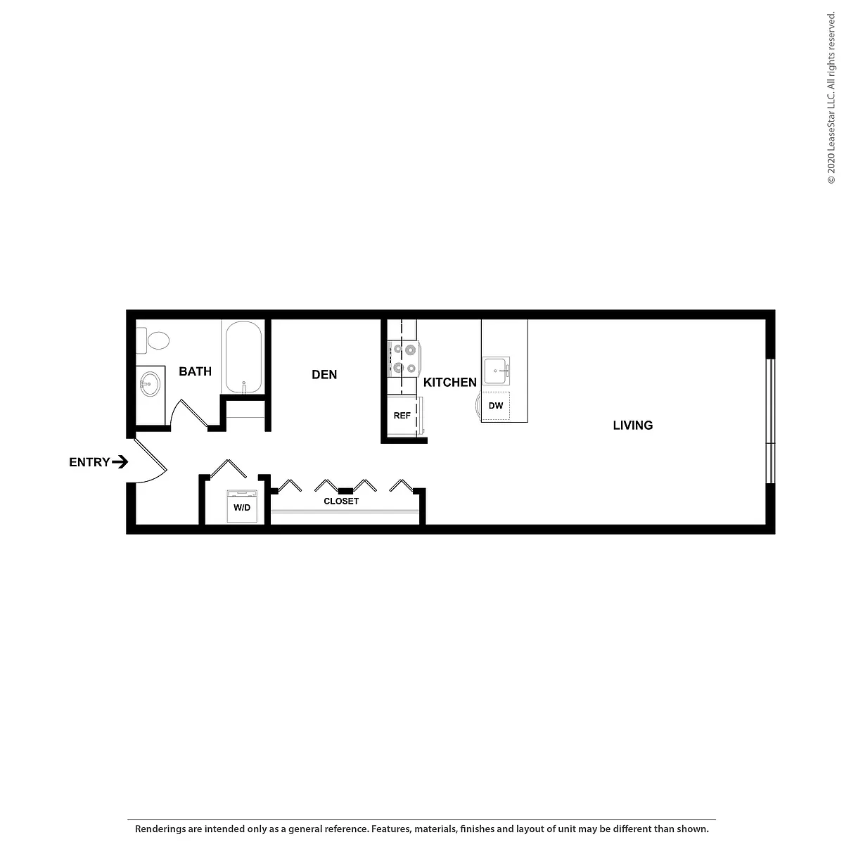 Floor plan Studio 1 - Income Limited