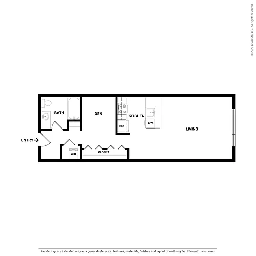Floor plan Studio 1 - Income Limited