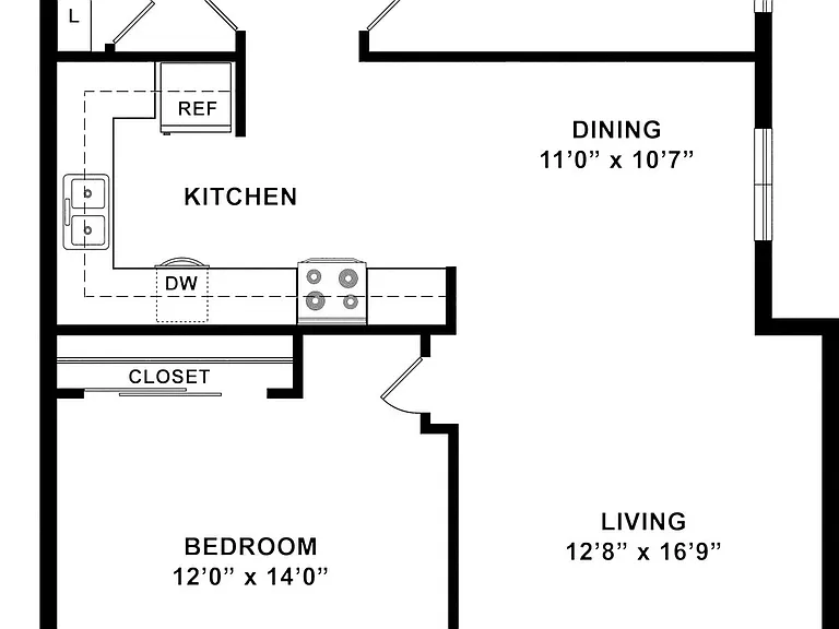 2 BD / 1 BA 749 SF