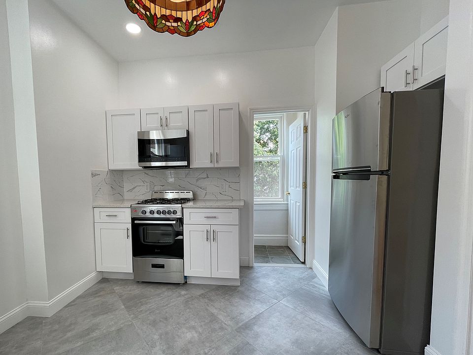 Kitchen with new stainless steel appliances