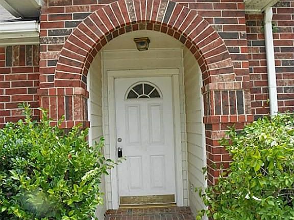 Beautiful arched brick entrance.
