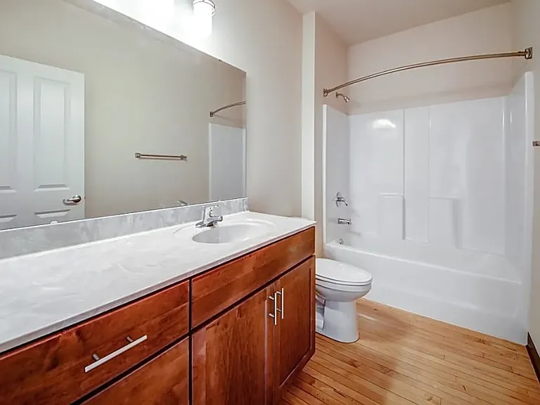 Typical Bathroom Layout with marble countertop