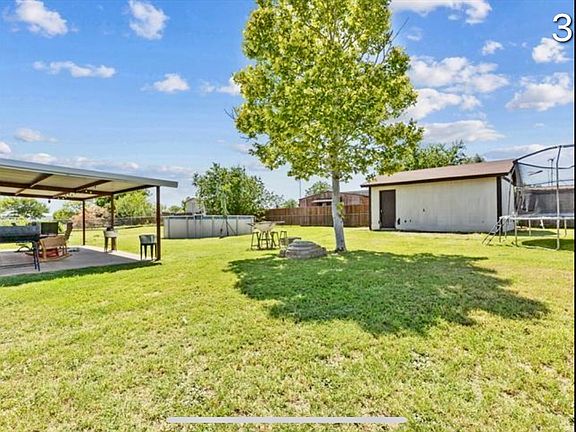 Back yard with storage shed