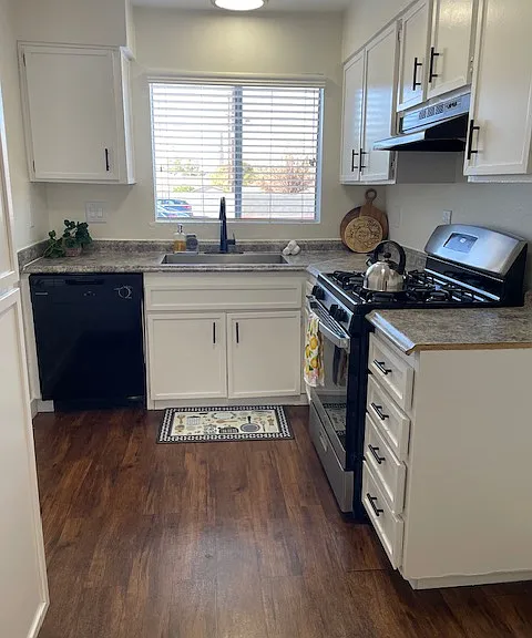 Spacious and efficient kitchen with modern appliances.
