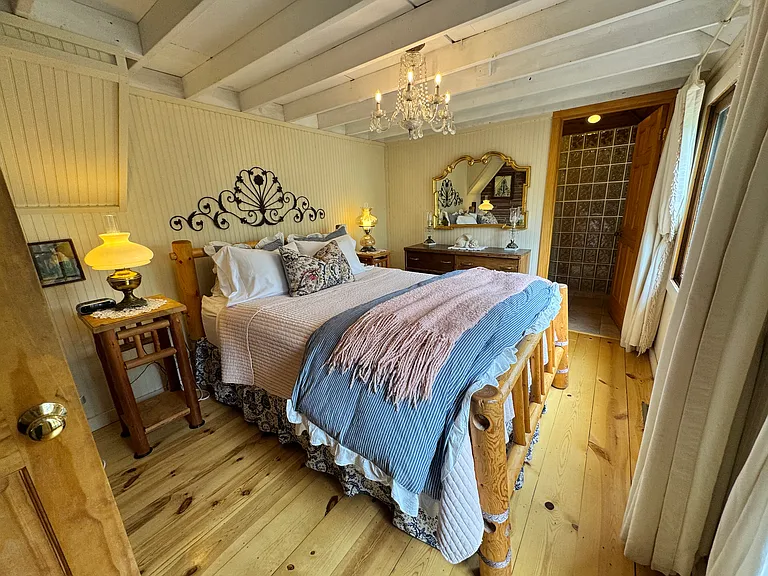 Master bedroom with attached full bathroom