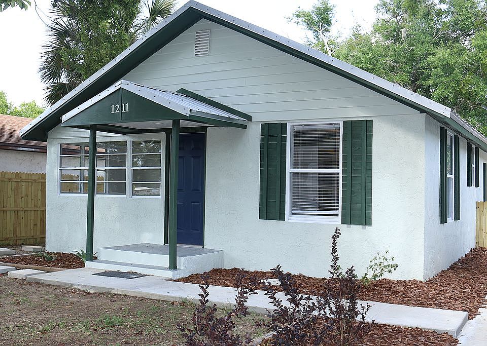 The front of the home