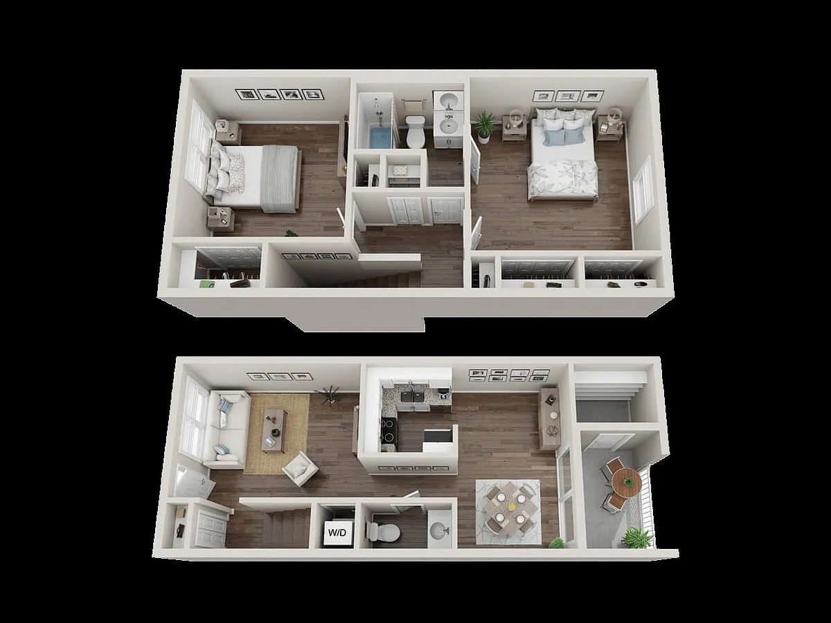 Floor plan Beach House-2x1.5 TH