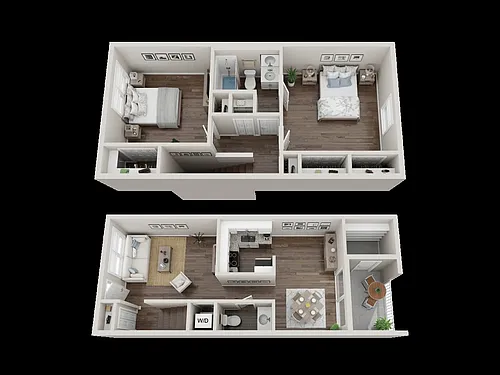 Floor plan Beach House-2x1.5 TH