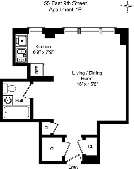 1st image of 55 E 9th St APT 1P