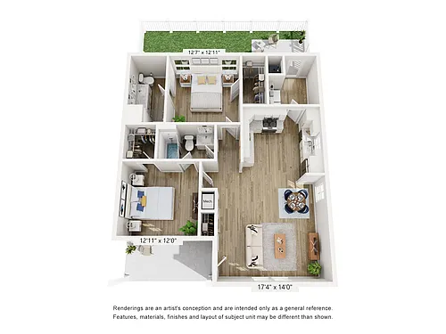 Floor plan Cottage B1