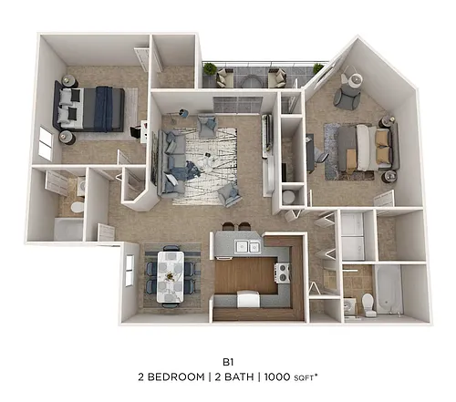 Floor plan Two Bedroom