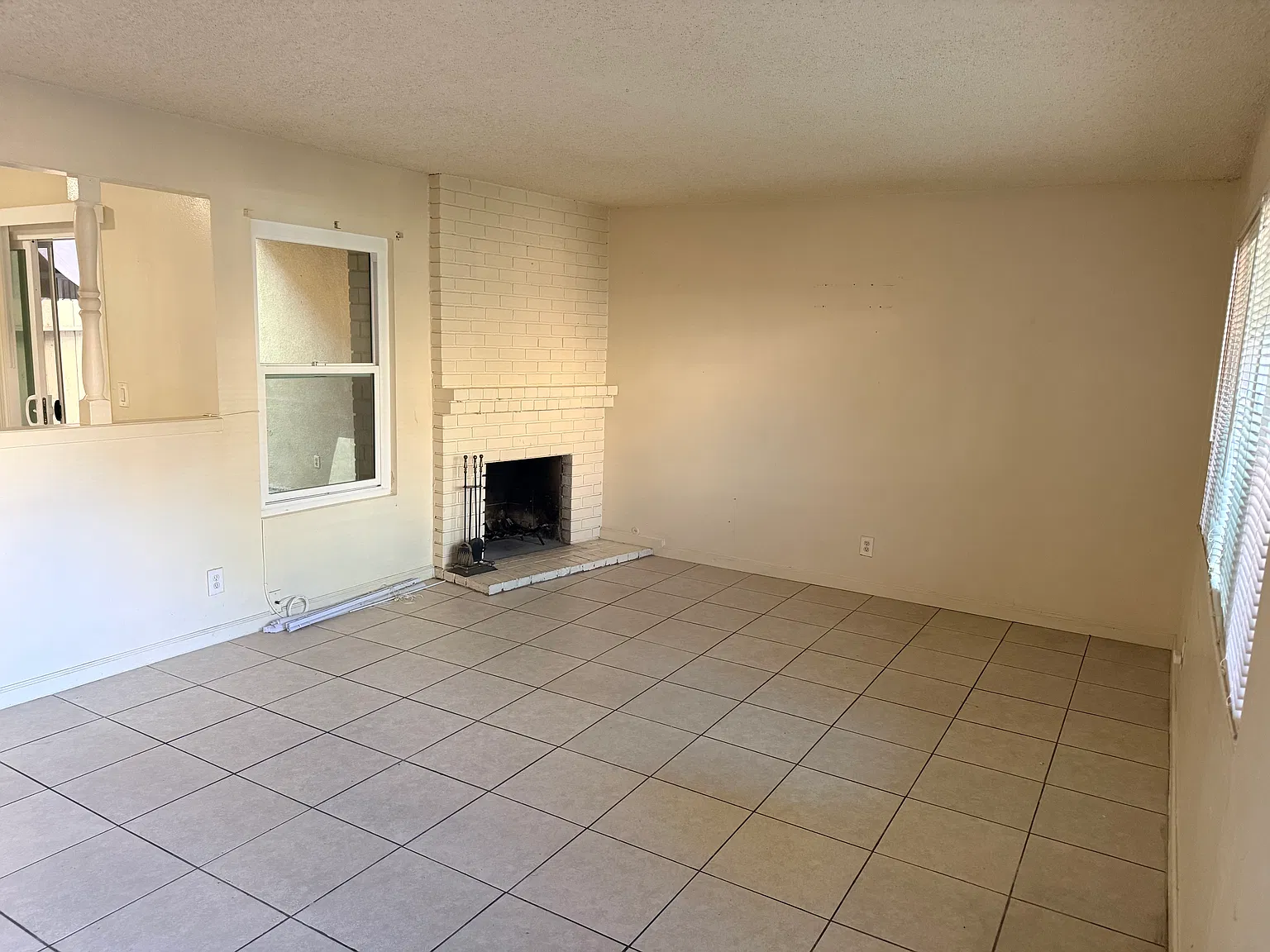 reception with fireplace