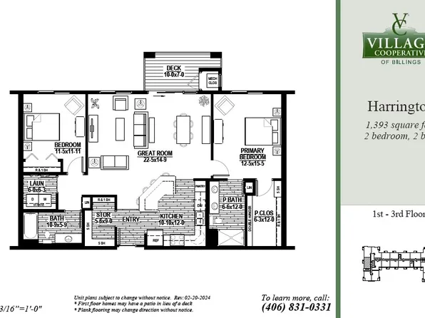Harrington Plan, Village Cooperative of Billings (Active Adults 62+)