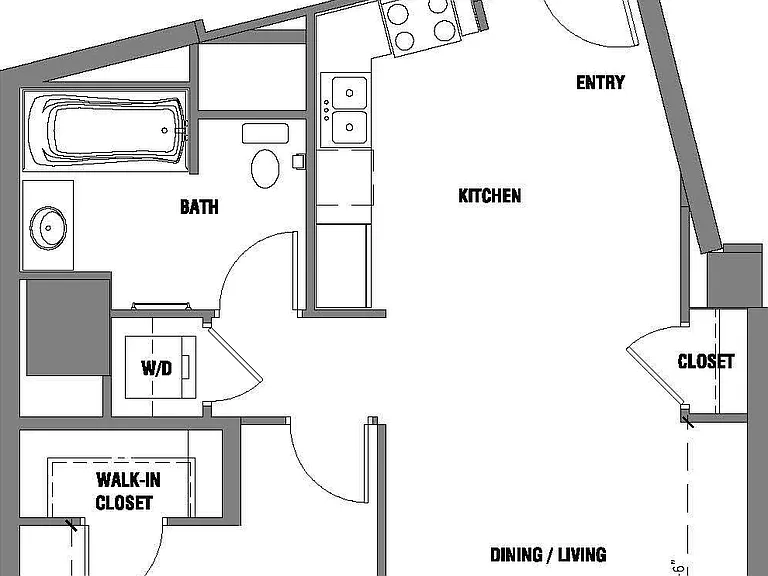 B3 floor plan The Avenue Hollywood