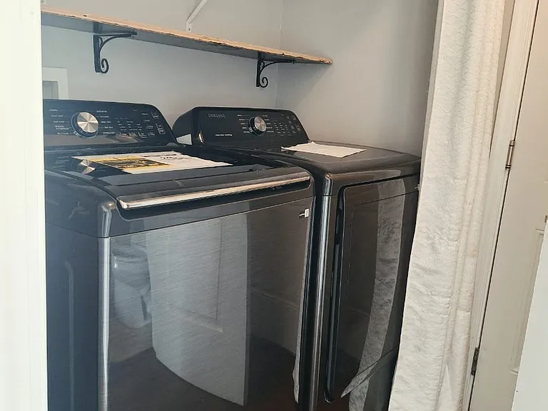Enjoy the convenience of a full-size washer and dryer, making longer stays feel more like home.