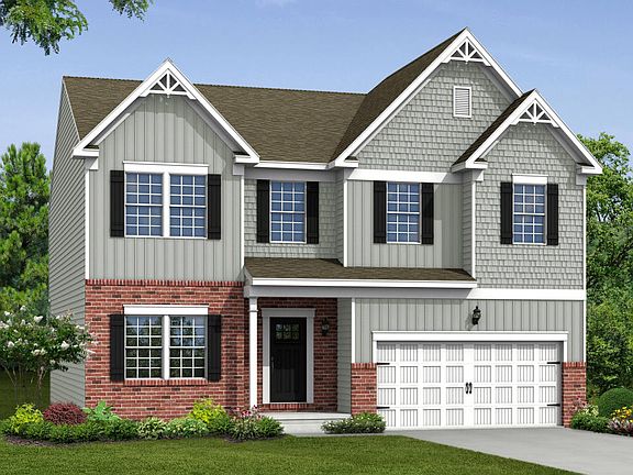 Elevation K Opt VIctorian Inspired Facade with Partial Porch, Partial Br