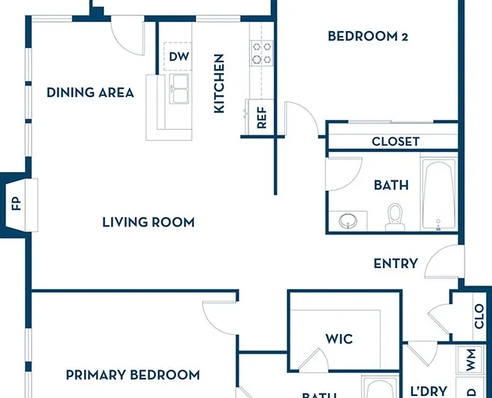 2 Bedroom | 2 Bath | 1109 SF 2 Bedroom | 2 Bath | 1109 SF