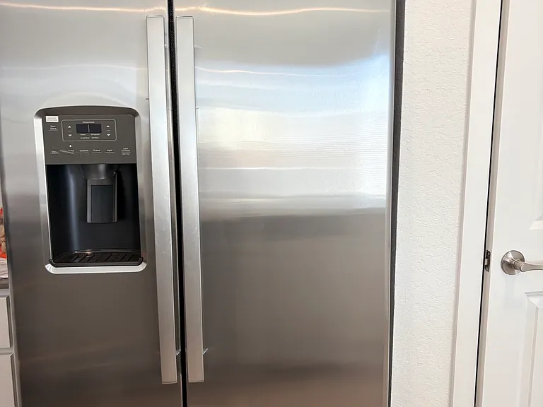 Brand new two door refrigerator.