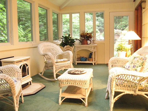 Enclosed Seasonal Porch with gas stove