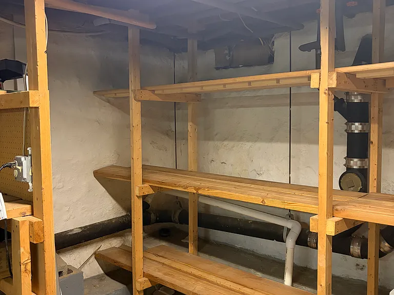 Basement offers ample storage so the rest of your home can stay clutter free.
