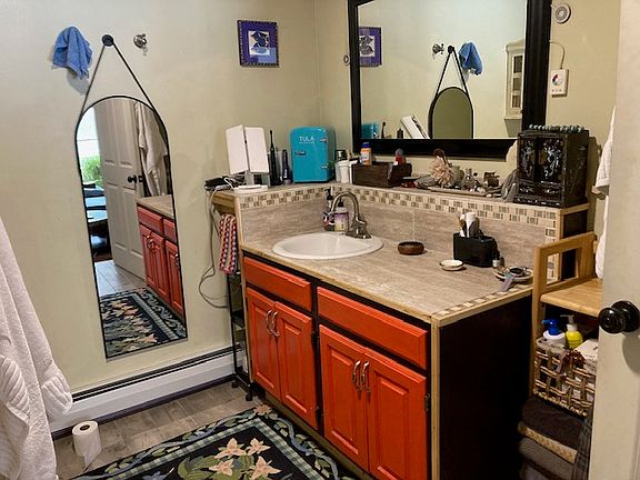 Bathroom. There is a tub not shown in the picture