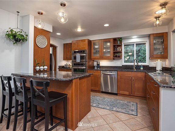Beautiful kitchen with bar seating