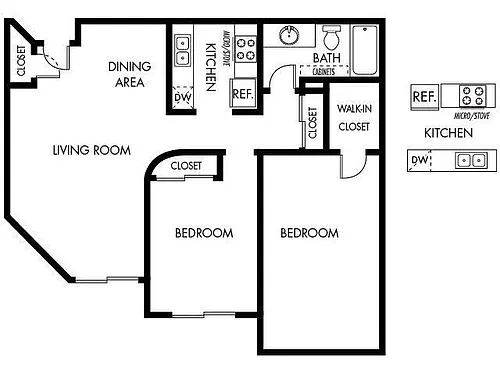 Floor plan 2 Bedroom Reno
