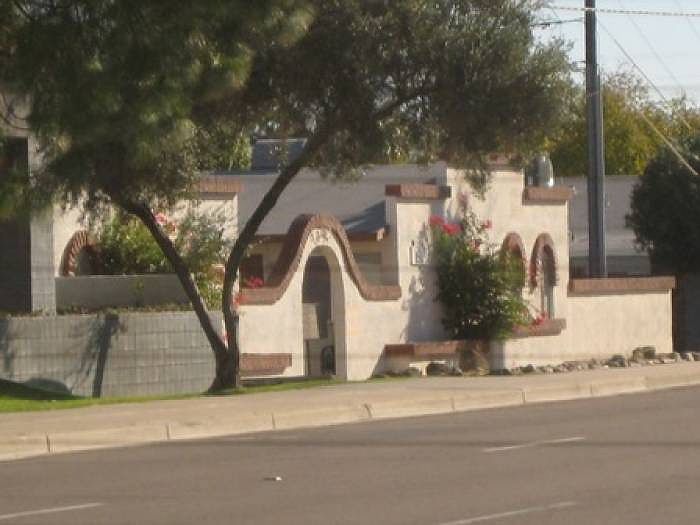 front of complex